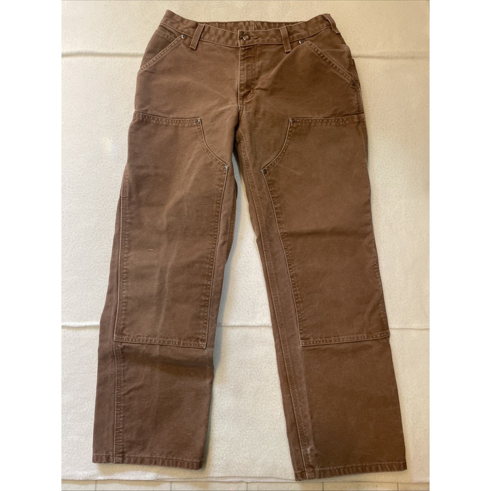 Carhartt Double Knee Carpenter Pants Mens Size 32 Brown Durable Grunge Canvas